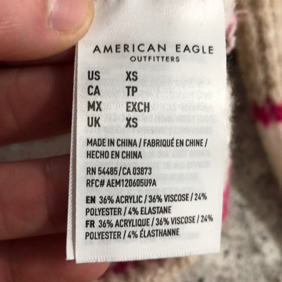 {American Eagle} Wide Stripe Waffle Knit Sweater - Picture 7 of 9